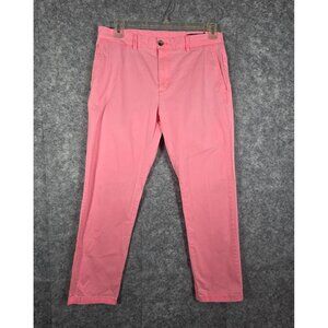 Vineyard Vines Breaker Pants Salmon Pink Chino Men's 34X30 Flat Front Preppy